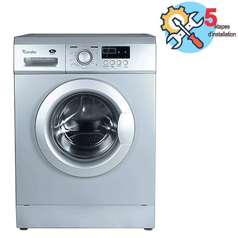 Lave linge Frontale CONDOR WF6-A12G 6Kg - Silver, Photo boutique MyTek chez MyTek