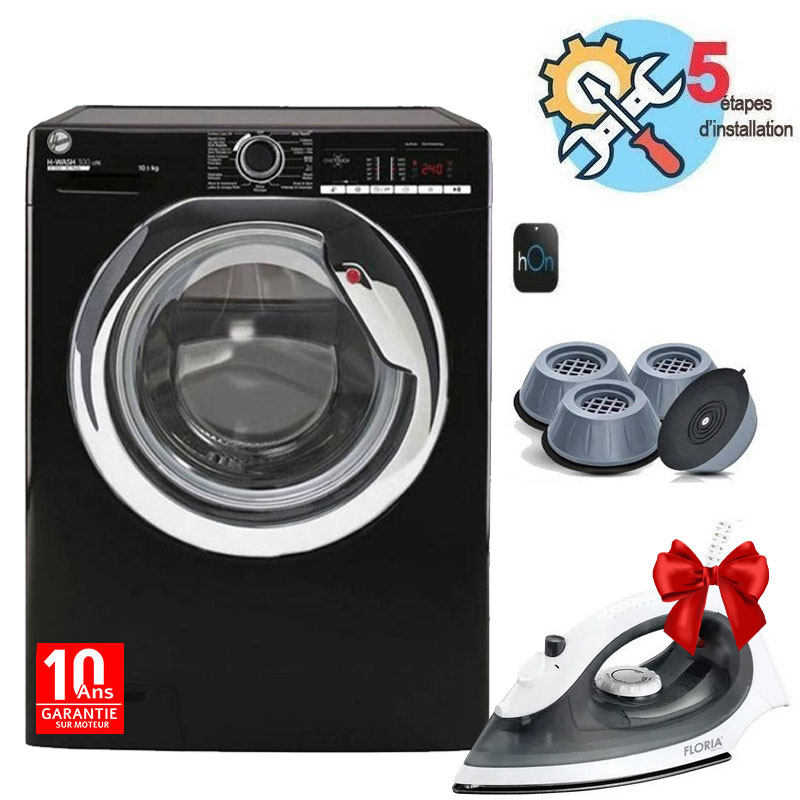 Lave Linge Frontale HOOVER H3WS4105TCBE-04 10.5KG - Noir, Photo boutique MyTek chez MyTek