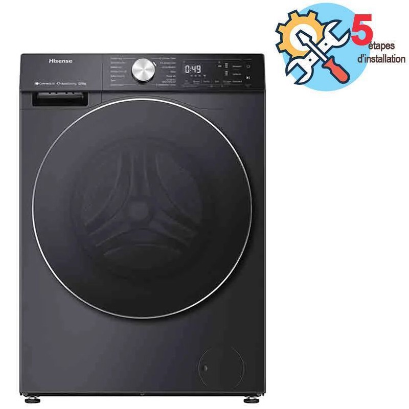 Machine à Laver Hisense WF3S1243BT Smart Inverter 12Kg Inox, Photo boutique MyTek chez MyTek
