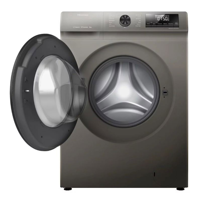 Lave Linge Frontal Inverter HISENSE WFQP8014EVMT 8kg - Silver - Image 4