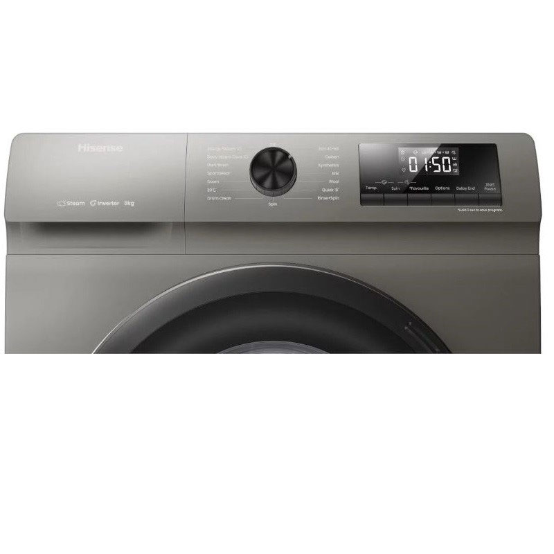 Lave Linge Frontal Inverter HISENSE WFQP8014EVMT 8kg - Silver - Image 5