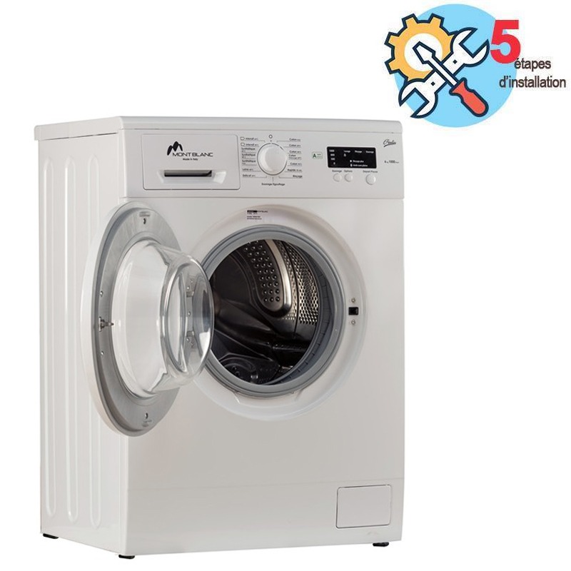 Lave Linge Frontal MONTBLANC WM6100B 6kg - Blanc, Photo boutique MyTek chez MyTek