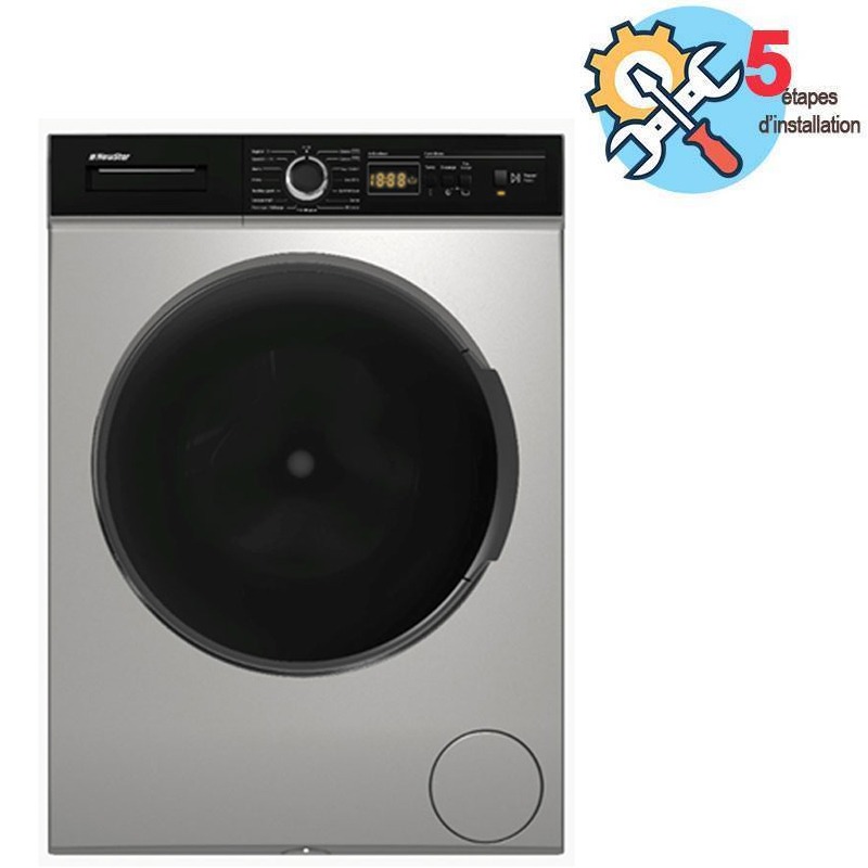 Lave linge Frontal NEWSTAR MFA0810DSC 8kg - Silver, Photo boutique MyTek chez MyTek