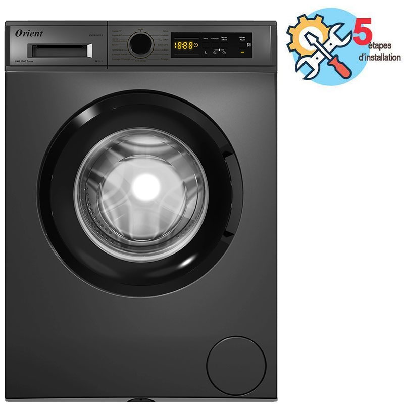 Machine à laver automatique ORIENT 8KG / SILVER / OW-F8V01S, Photo boutique MyTek chez MyTek