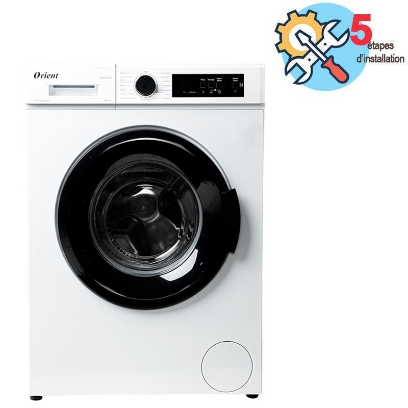  Lave Linge Frontal ORIENT OW-F7V01B 7Kg - Blanc