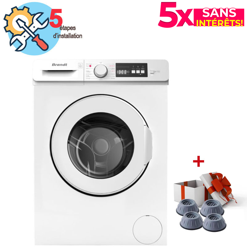 Brandt BLF842W - Lave-linge frontal, 8 kg, 1400 tr/min, 15 programmes, classe A+++, Photo boutique MyTek chez MyTek