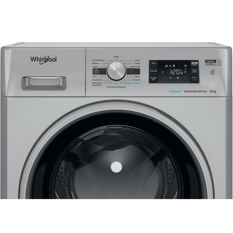 Lave linge Frontal WHIRLPOOL FFWB8248SBS-VNA 8kg + Det 2.5L + 1L - Image 4