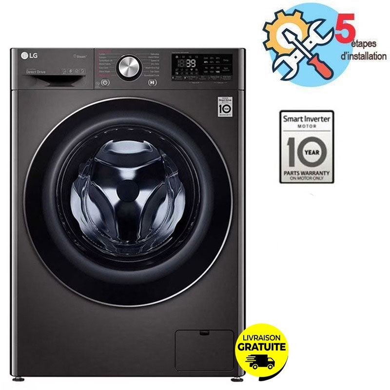 Lave linge Séchant Frontal LG F4R5VGG2E 9 Kg - Silver