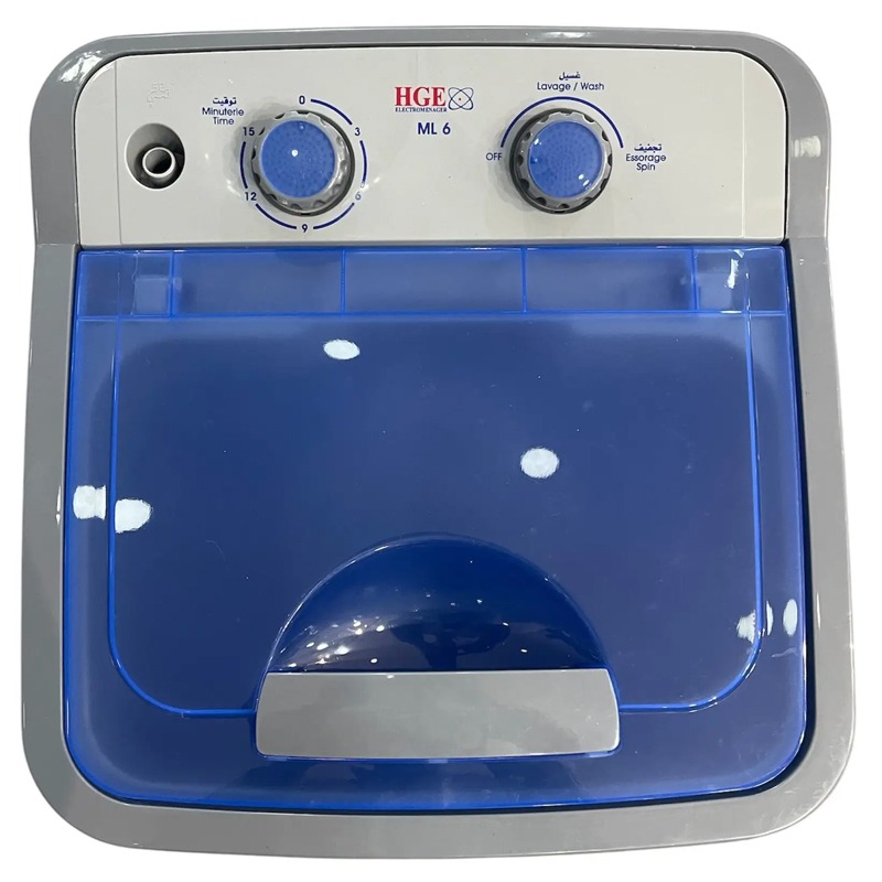 Lave Linge Semi-Automatique HGE ML-6 6kg - Gris - Image 2