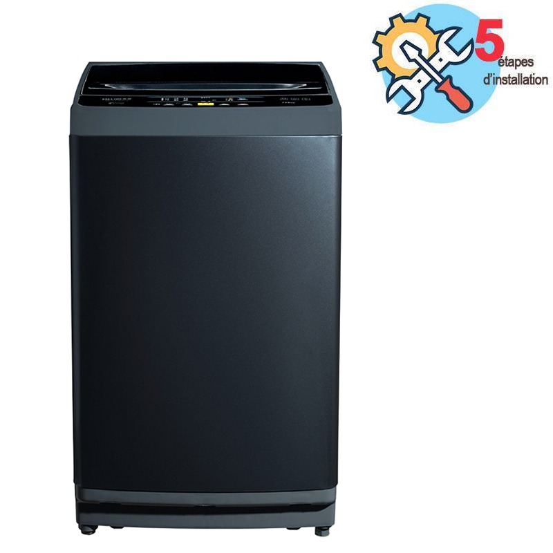 Lave linge Top BIOLUX MTOP-11S 11 Kg - Acier Noir