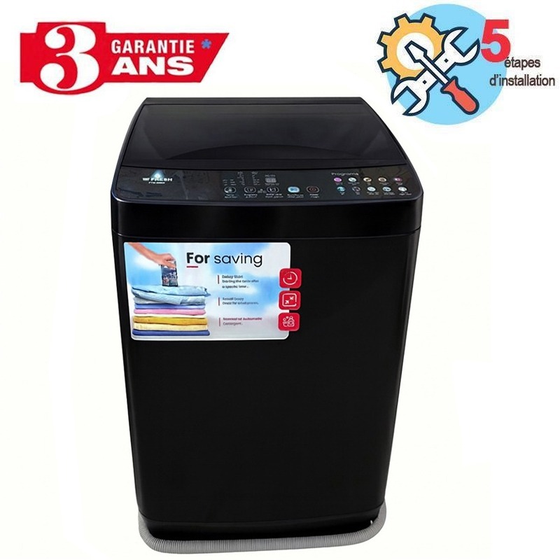 Lave linge Top FRESH FTM-09BM 9kg - Noir