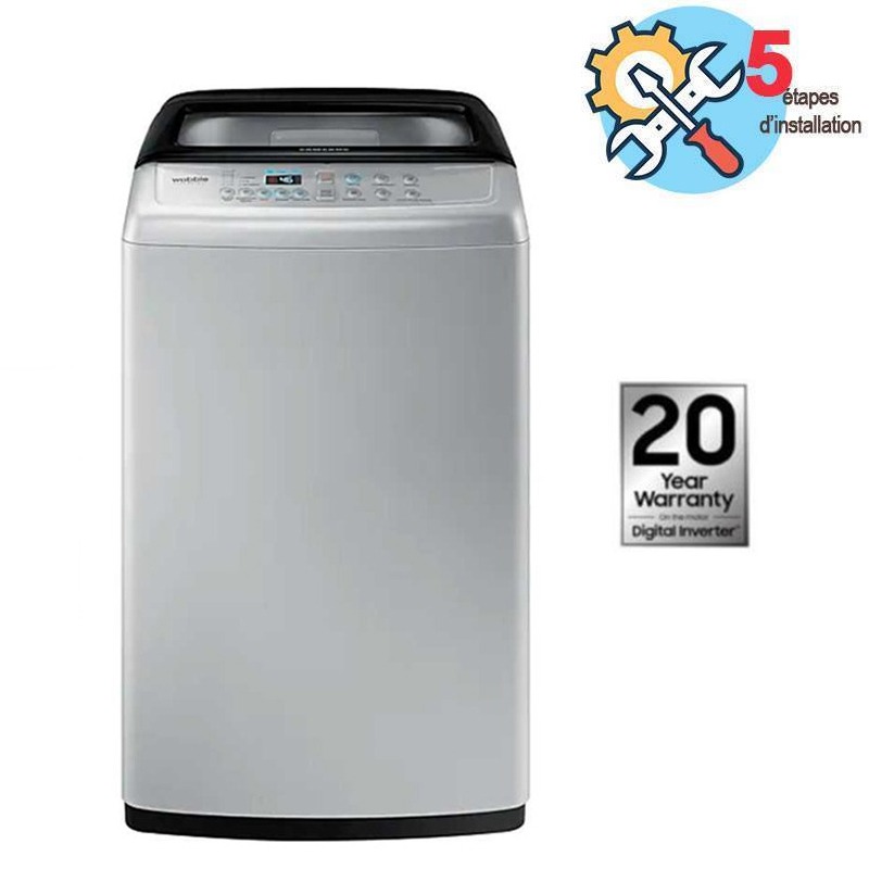 Machine à laver Top Samsung 9 kg (WA90H4400SS) - Silver, Photo boutique MyTek chez MyTek