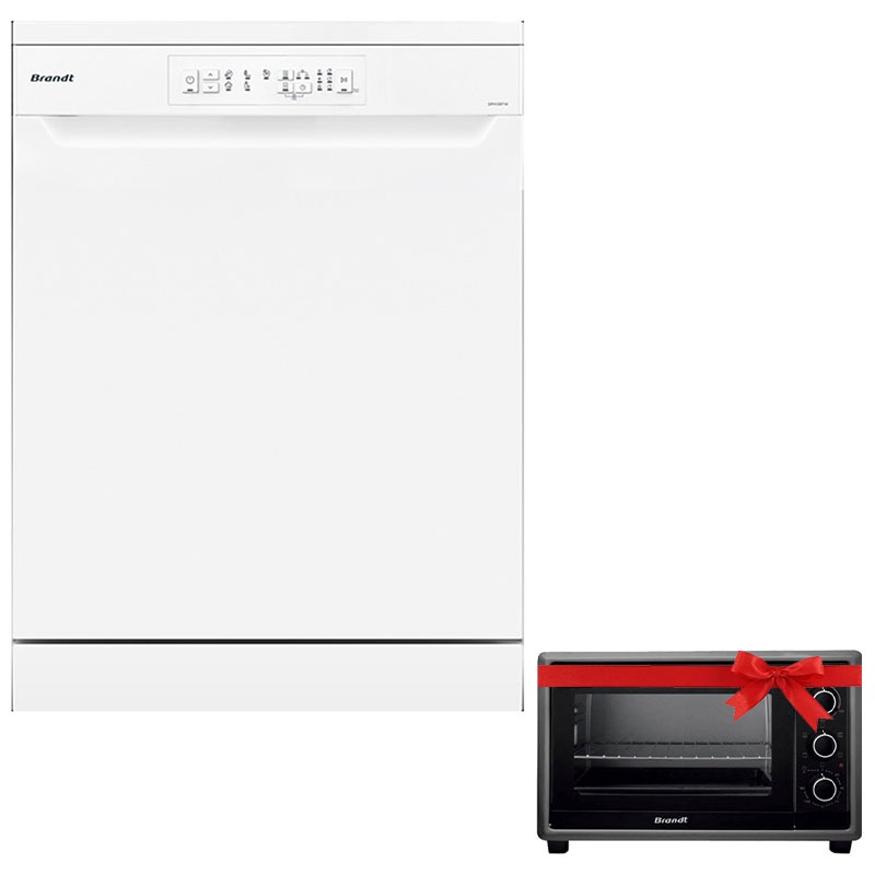 Brandt DFH135TW - Lave-vaisselle pose libre, 13 couverts, 6 programmes, classe A++, blanc, Photo boutique MyTek chez MyTek