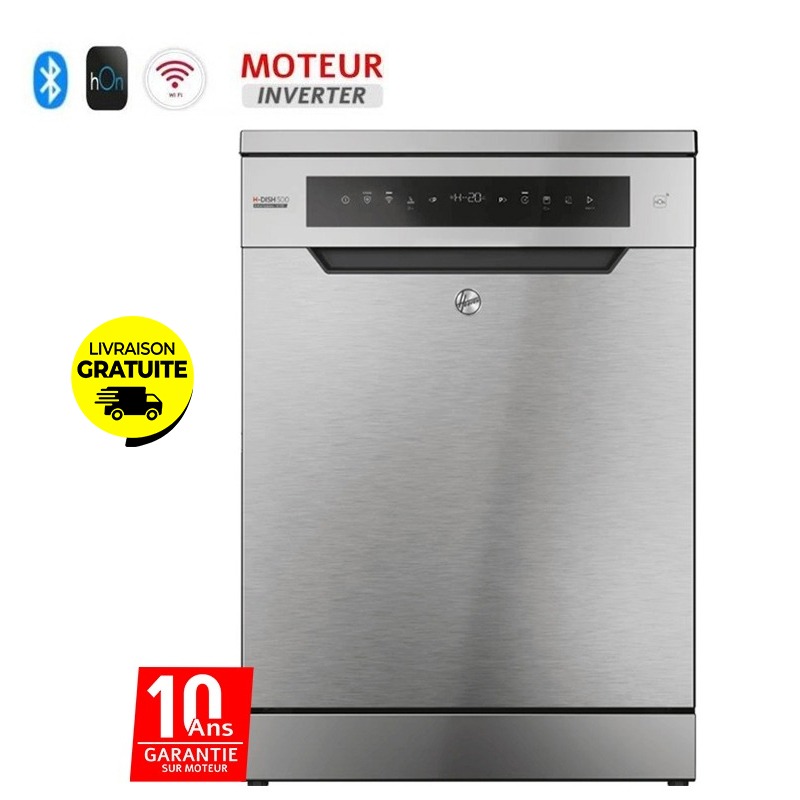 Lave vaisselle Inverter HOOVER 16 Couverts HF6C7F0X-17 - Inox