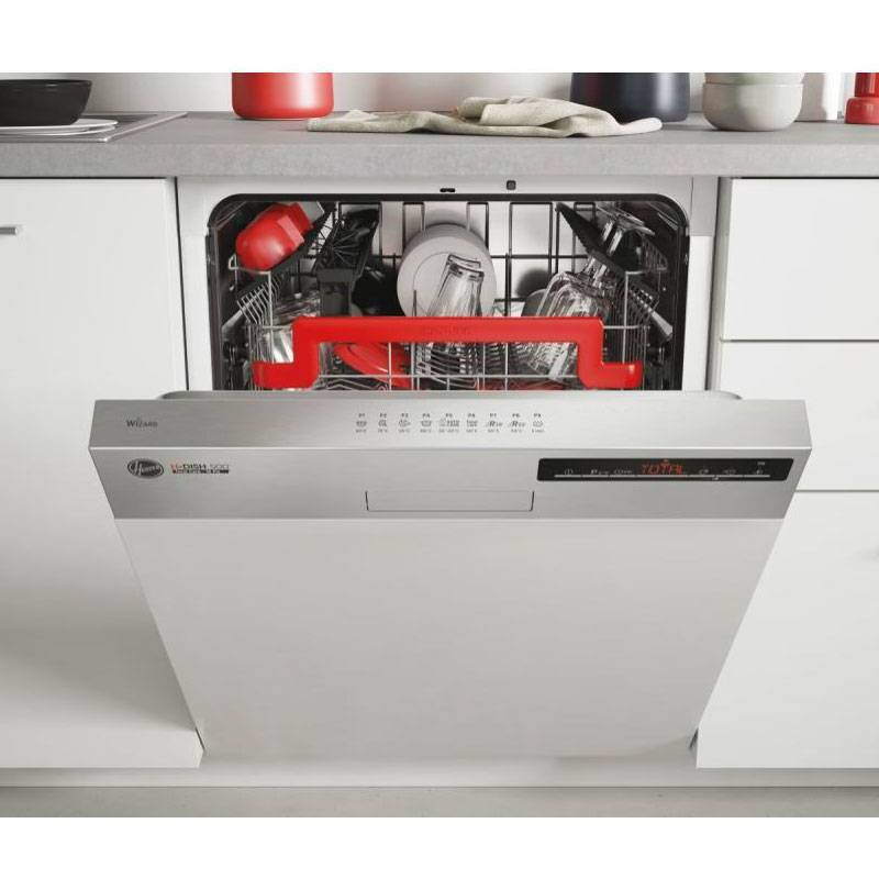 Lave Vaisselle Semi-Encastrable HOOVER 16 Couverts Wi-Fi&Bluetooth - Inox - Image 2