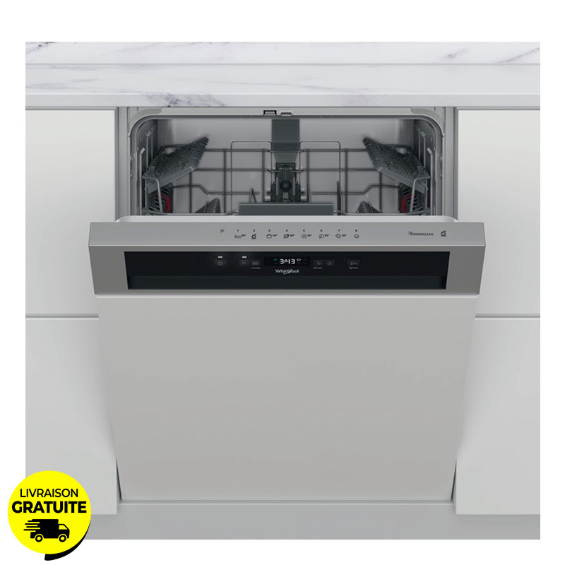 Lave Vaisselle Semi-Encastrable WHIRLPOOL WBC 3C34 PFX 14 Couverts