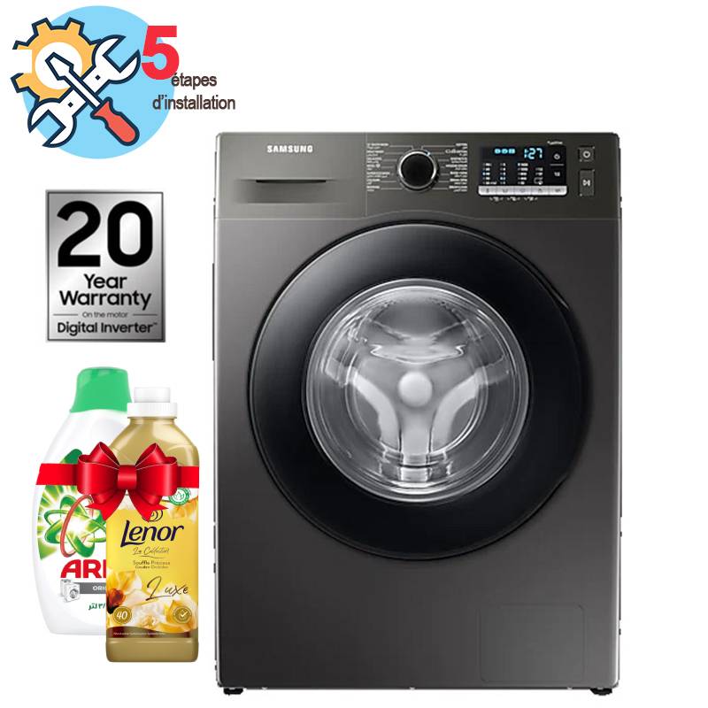 Lave Linge Frontale SAMSUNG Eco Bubble 8Kg - Silver (WW80TA046AX1MF), Photo boutique MyTek chez MyTek