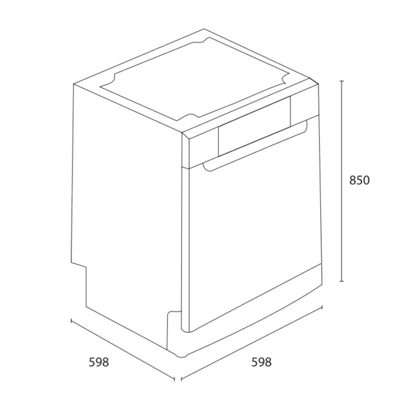 Lave Vaisselle FOCUS 13 Couverts F503 - Inox - Image 2