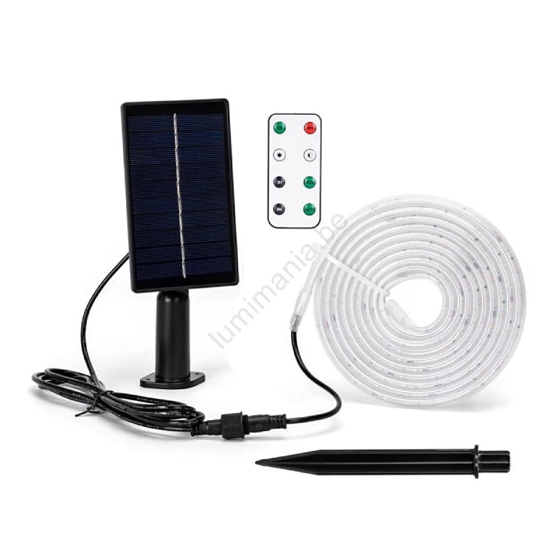 LED AVEC PANNEAU SOLAIRE + TÉLÉCOMMANDE