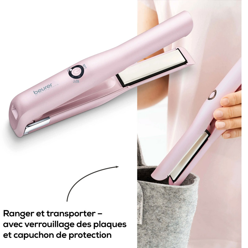 Lisseur Cheveux Sans Fil BEURER HS20 - Rose - Image 3