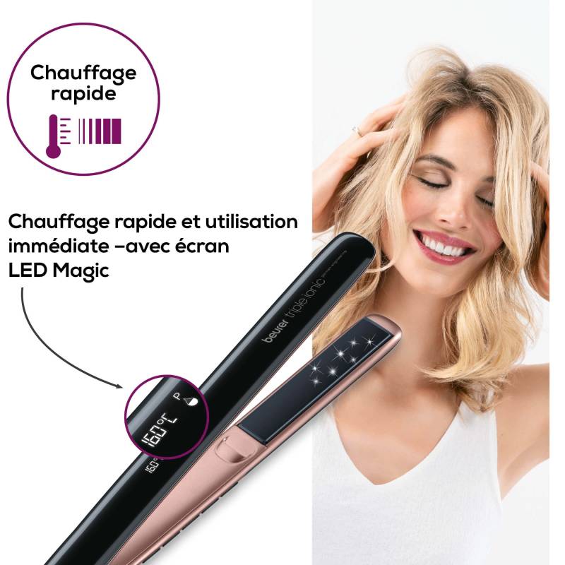 Lisseur Cheveux BEURER HS80 45W - Noir&Rose Gold - Image 5