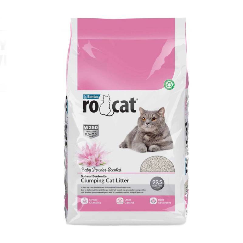 Litière ROCAT Baby Powder Agglomérante 18L pour Chat