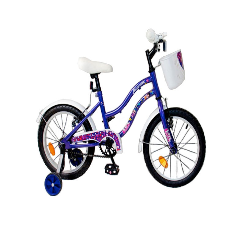 Bicyclette Enfant LOL SURPRISE Pour Fille 16'' Deux Roues Stabilisatrice - Noir & Violet 