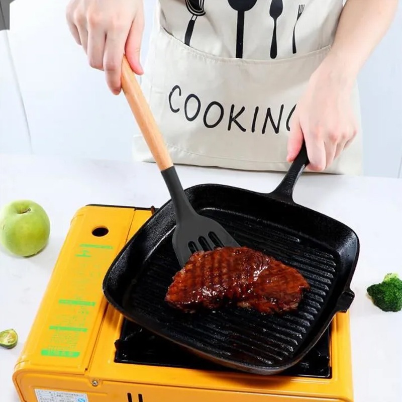 Lot De 12 Ustensiles De Cuisine En Silicone - Noir - Image 2