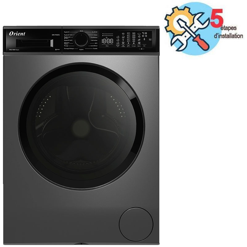  Lave Linge Frontal Inverter ORIENT OW-F11V01S 11Kg - Silver