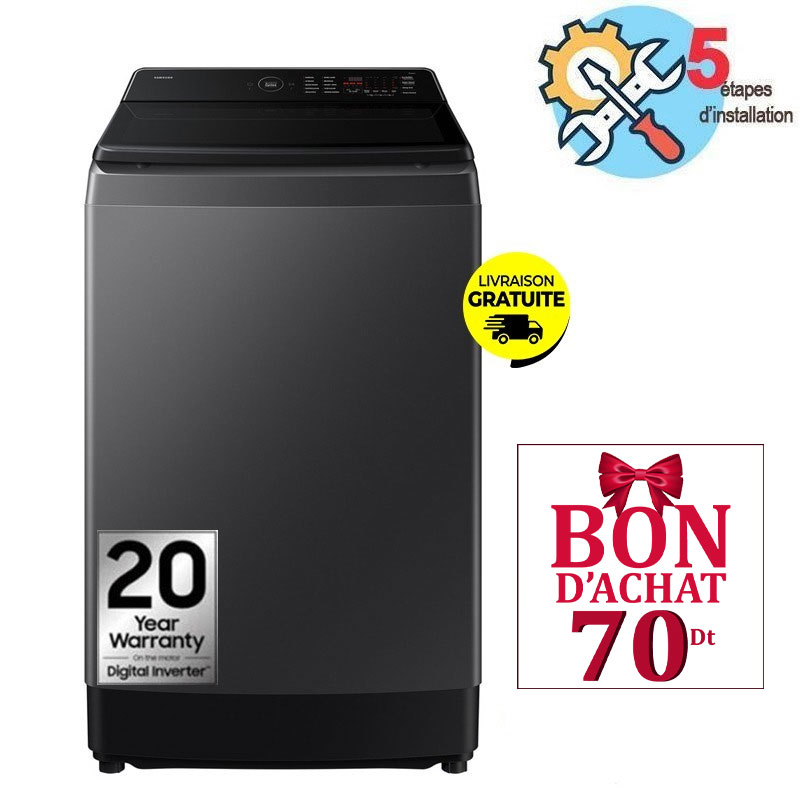 Lave Linge Top SAMSUNG WA80F13S5C 13Kg - Silver