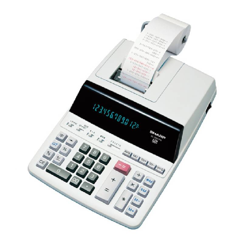  Machine à calculer SHARP EL-2607PG avec ruban - Blanc