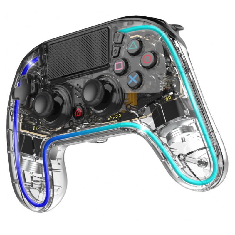 Spirit of Gamer Neon Bluetooth Transparent Manette de jeu Analogique PlayStation 4, Playstation 3, Photo boutique MyTek chez MyTek