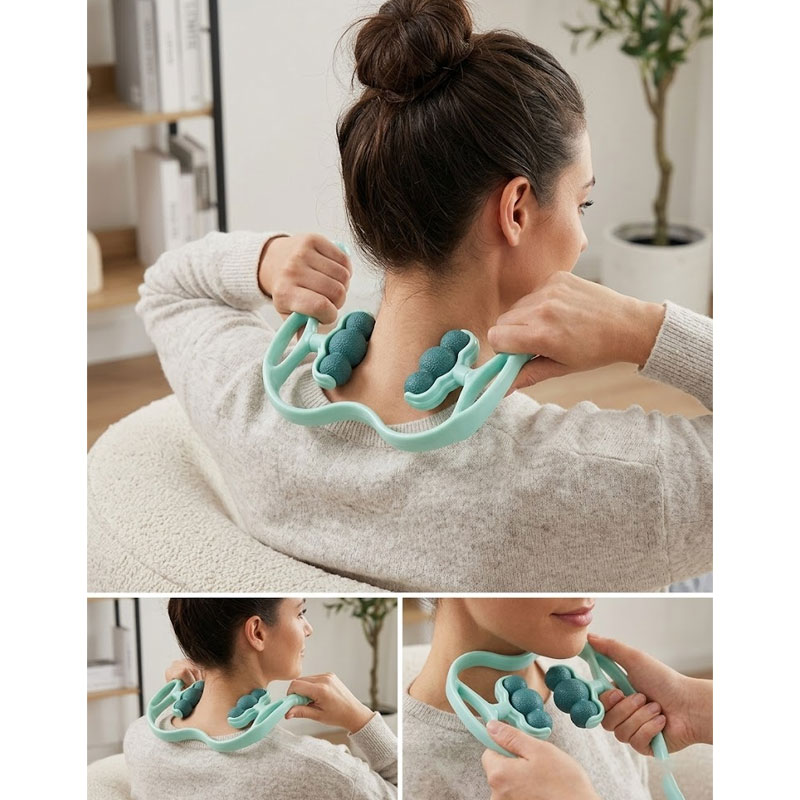 Appareil de Massage Manuel pour Nuque et Épaules NE-MSG - 6 Roulettes - Image 2