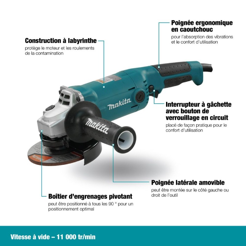 MEULEUSE MAKITA ANG.1050W*125MM - GA5010 - Image 4