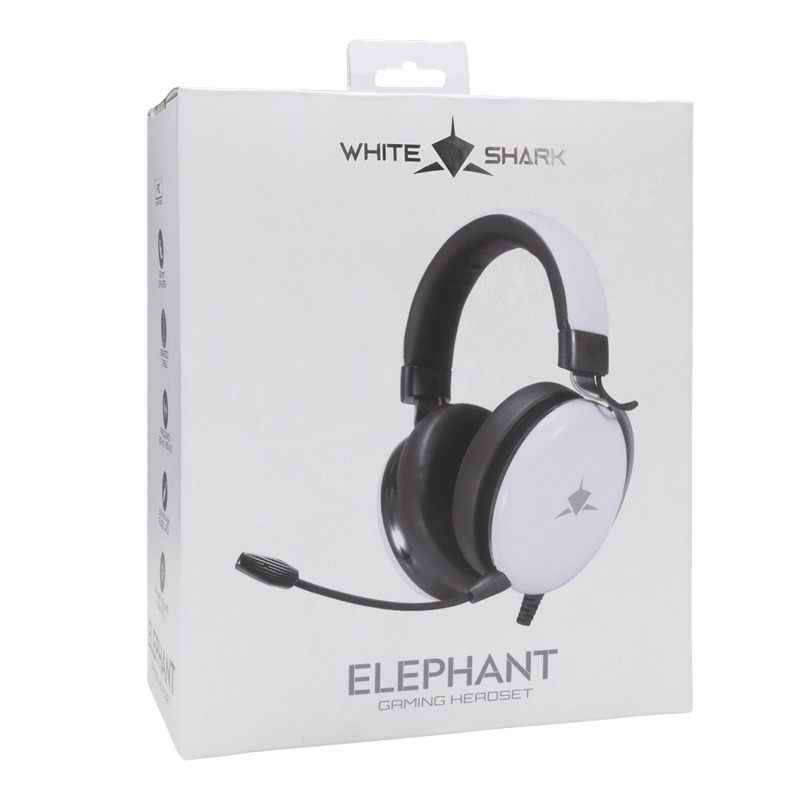 Micro Casque Filaire Gamer WHITE SHARK Eléphant GH-2540 - Blanc - Image 5
