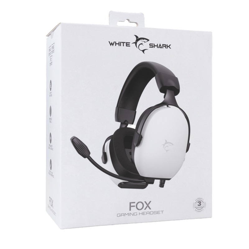 Micro Casque Filaire Gamer WHITE SHARK Fox GH-2445 - Blanc  - Image 7