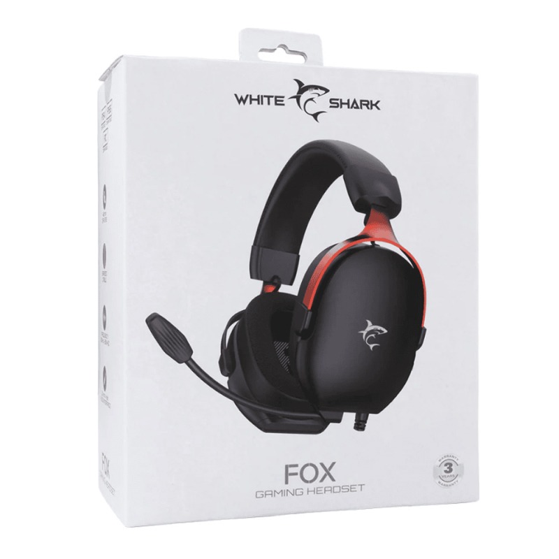 Micro Casque Filaire Gamer WHITE SHARK Fox GH-2445 - Noir - Image 6