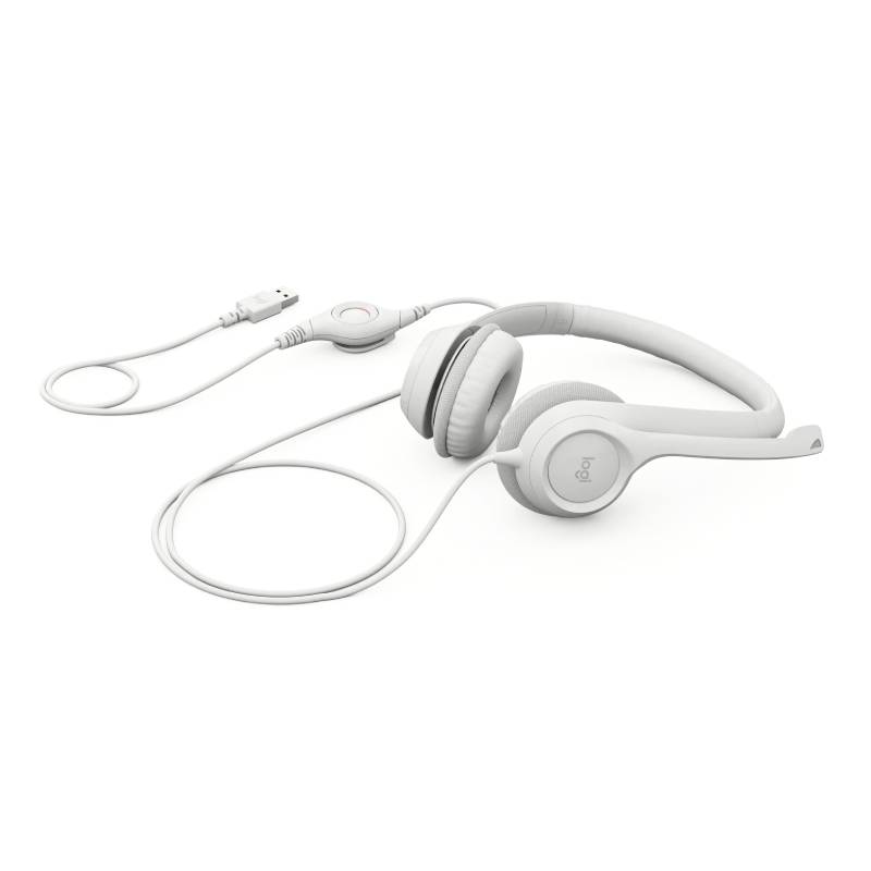 Micro Casque Filaire LOGITECH USB H390 - Blanc - Image 5