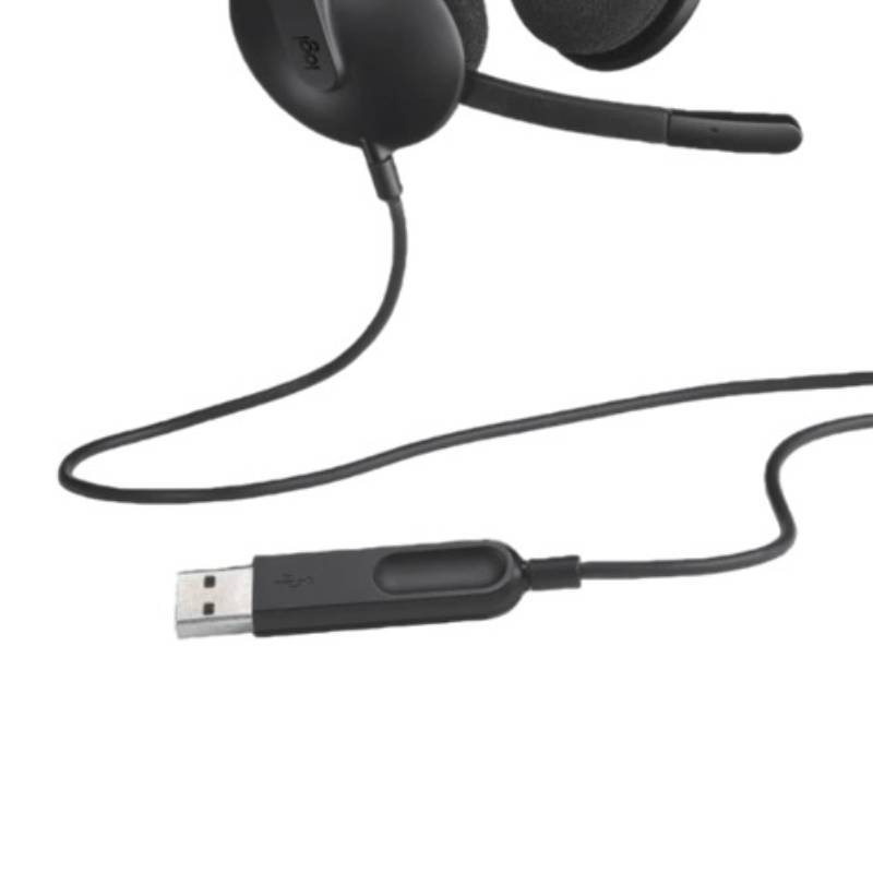 Micro Casque Filaire LOGITECH USB Stéréo H340 - Noir - Image 6