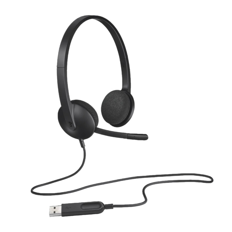 Micro Casque Filaire LOGITECH USB Stéréo H340 - Noir - Image 5