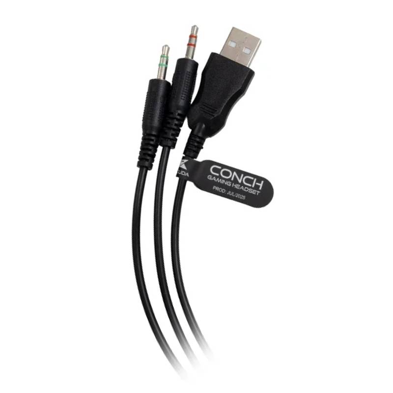 Micro Casque Gamer BARACUDA BGH-031 Conch - Blanc - Image 5