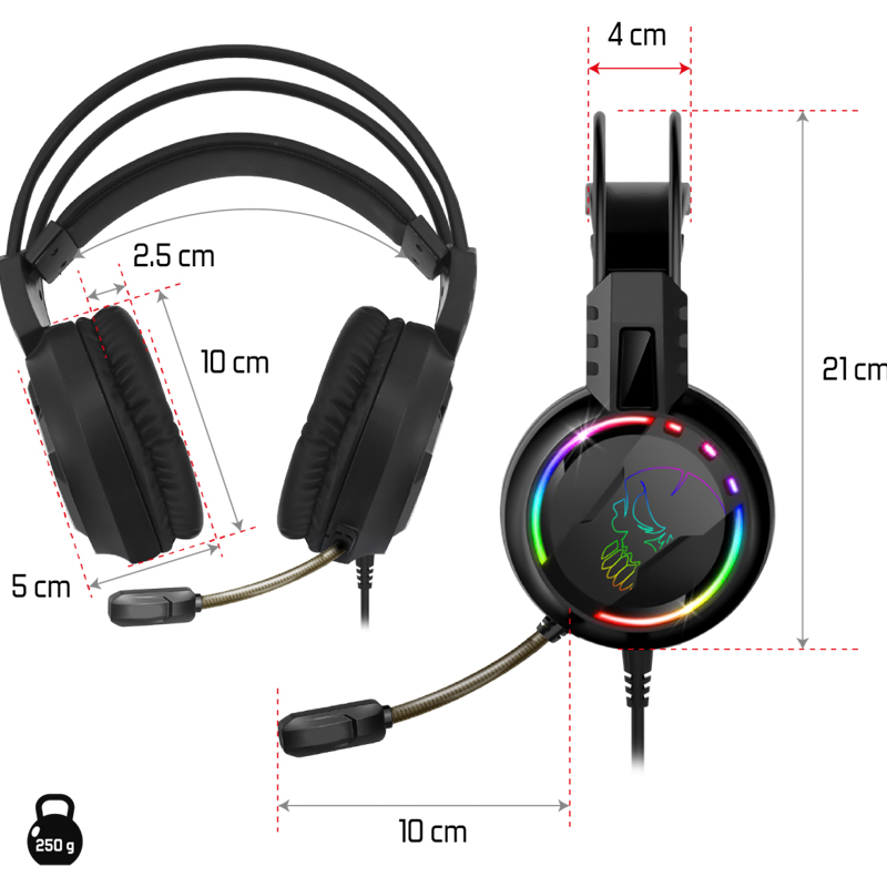 Micro Casque Gamer Filaire SPIRIT OF GAMER PRO H7 RGB - Noir - Image 5