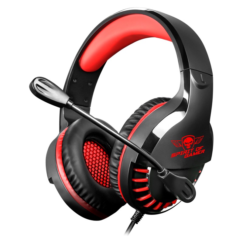 Micro Casque Gamer Filaire SPIRIT OF GAMER Pro H3 - Noir&Rouge - Image 3