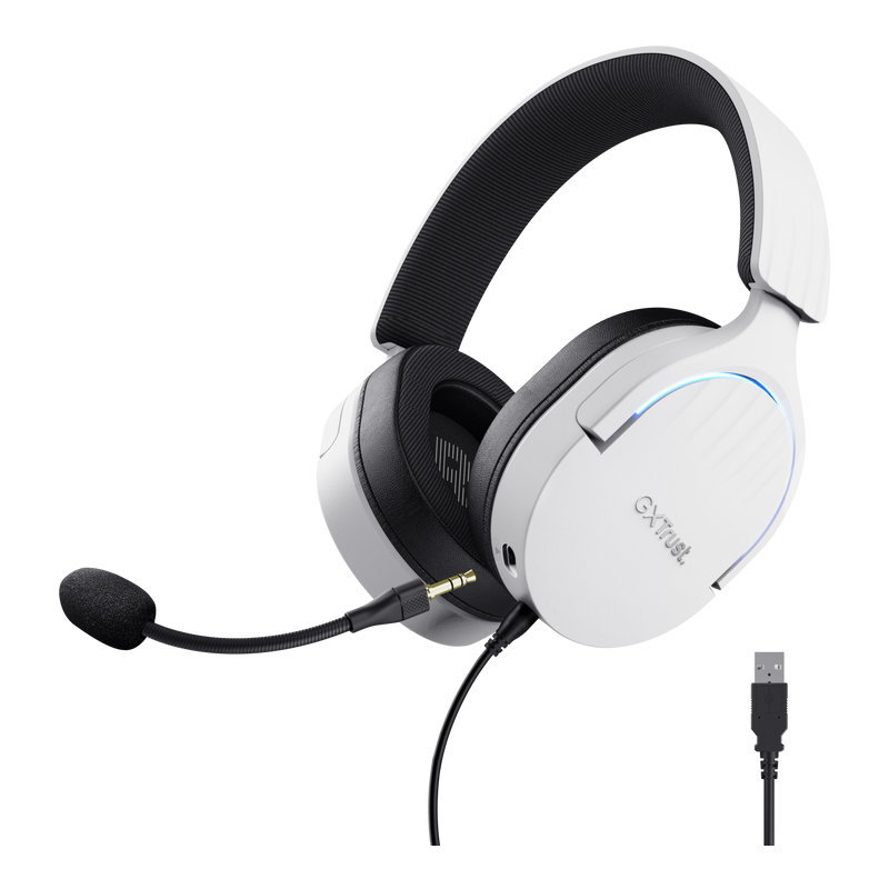 Micro Casque Gamer Filaire TRUST GXT 490 FAYZO USB 7.1 - Blanc - Image 3