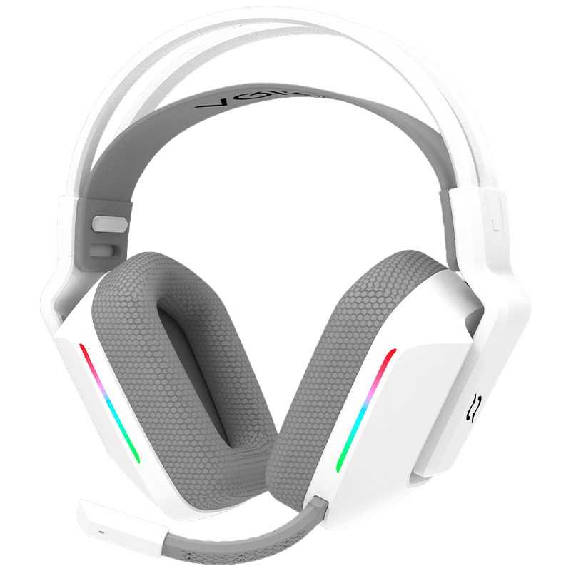 Micro Casque Gamer Sans Fil AQIRYS ALYA Stéréo 3D V2 - Blanc - Image 2