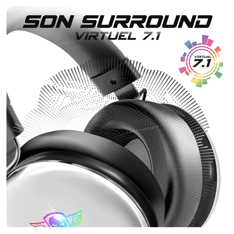 Micro Casque Gamer SPIRIT OF GAMER XPERT H700 - Noir&Blanc - Image 4