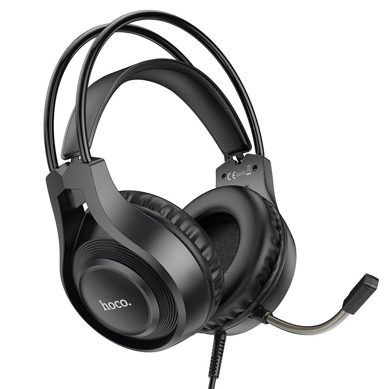 Micro Casque HOCO Tiger Filaire Gaming W106 - Noir - Image 2
