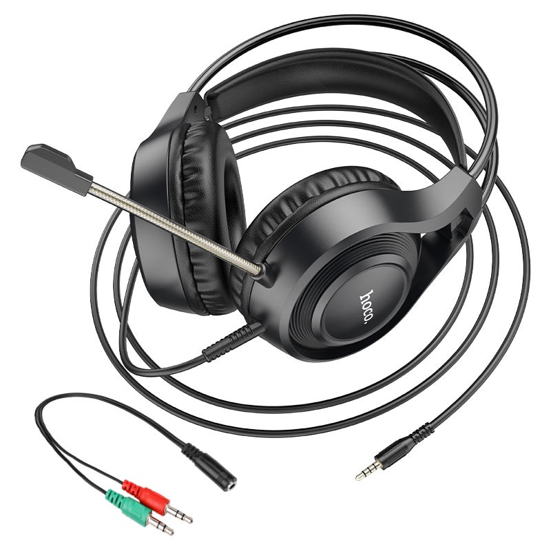 Micro Casque HOCO Tiger Filaire Gaming W106 - Noir