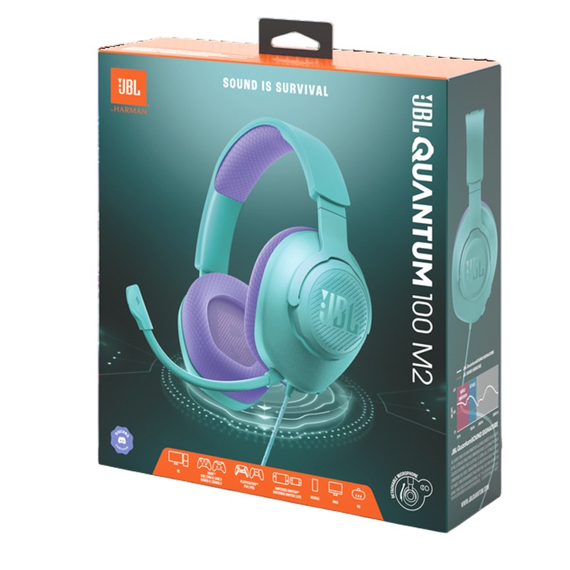 Micro Casque Filaire Gamer JBL Quantum 100 M2 - Cyan - Image 9
