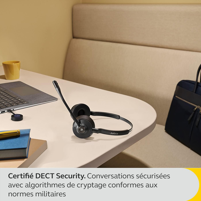 Micro Casque Sans Fil JABRA ENGAGE 55 MS USB-A Avec Support - Noir   - Image 4